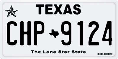 TX license plate CHP9124