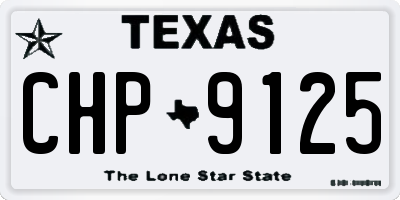TX license plate CHP9125