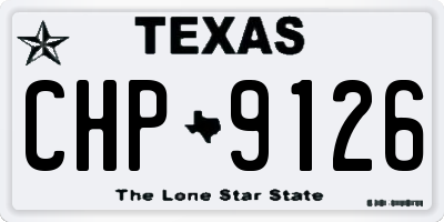 TX license plate CHP9126