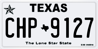 TX license plate CHP9127