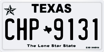 TX license plate CHP9131