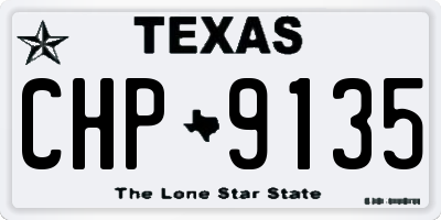 TX license plate CHP9135