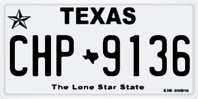 TX license plate CHP9136