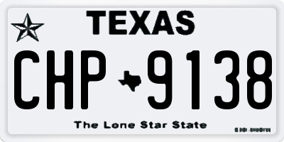 TX license plate CHP9138