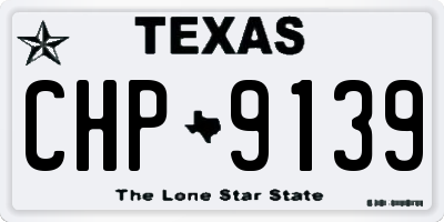TX license plate CHP9139