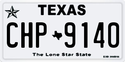 TX license plate CHP9140