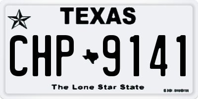 TX license plate CHP9141