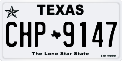 TX license plate CHP9147