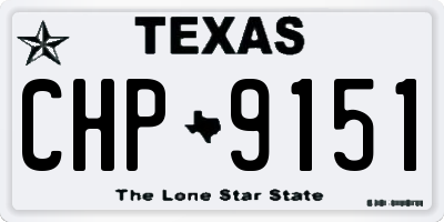 TX license plate CHP9151