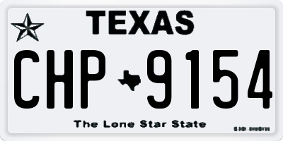 TX license plate CHP9154