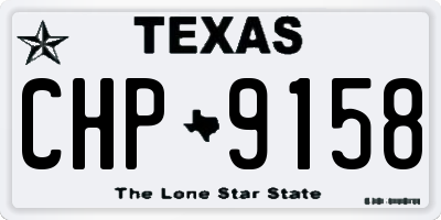 TX license plate CHP9158