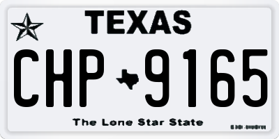 TX license plate CHP9165