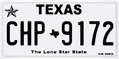 TX license plate CHP9172