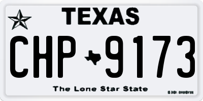 TX license plate CHP9173