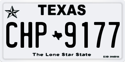 TX license plate CHP9177