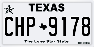 TX license plate CHP9178