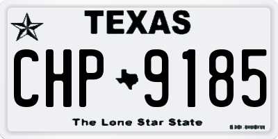 TX license plate CHP9185