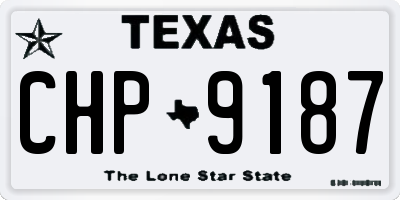 TX license plate CHP9187