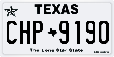 TX license plate CHP9190