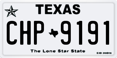 TX license plate CHP9191