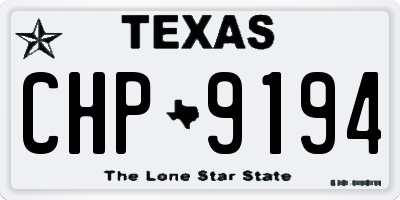 TX license plate CHP9194