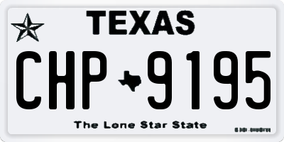 TX license plate CHP9195