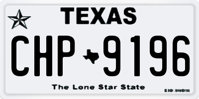 TX license plate CHP9196