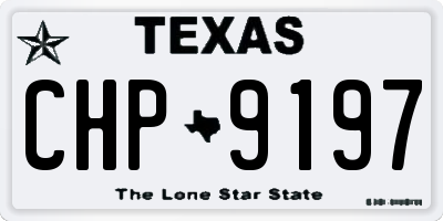 TX license plate CHP9197
