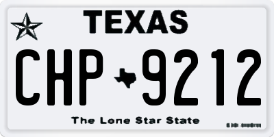 TX license plate CHP9212