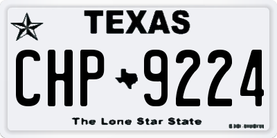 TX license plate CHP9224