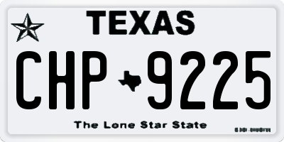 TX license plate CHP9225