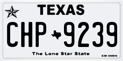 TX license plate CHP9239