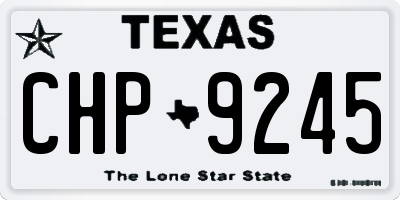 TX license plate CHP9245