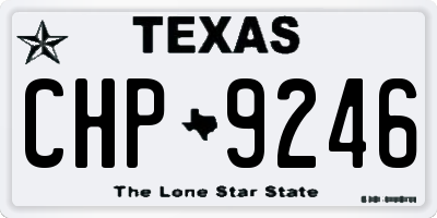 TX license plate CHP9246