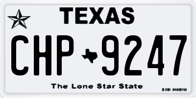 TX license plate CHP9247