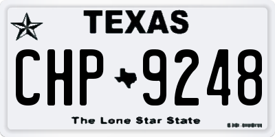 TX license plate CHP9248