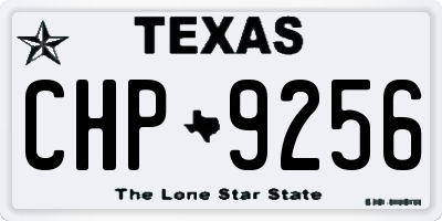 TX license plate CHP9256