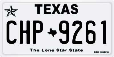 TX license plate CHP9261