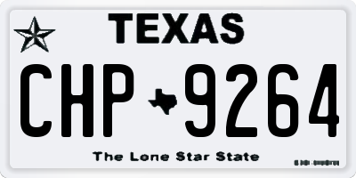 TX license plate CHP9264