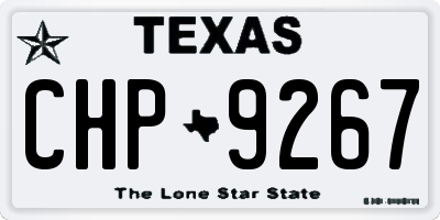 TX license plate CHP9267