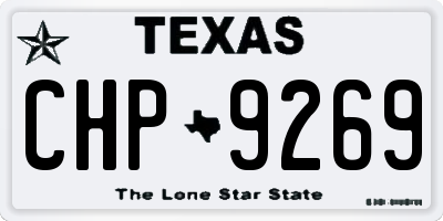 TX license plate CHP9269