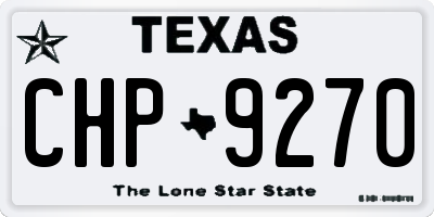 TX license plate CHP9270