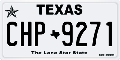 TX license plate CHP9271