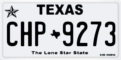 TX license plate CHP9273
