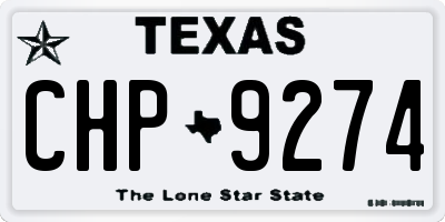 TX license plate CHP9274