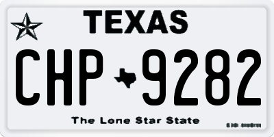 TX license plate CHP9282