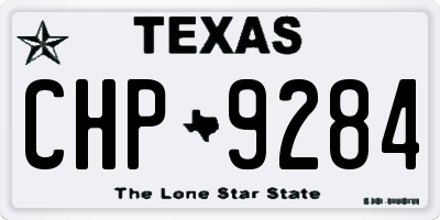 TX license plate CHP9284