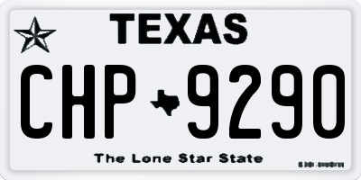 TX license plate CHP9290