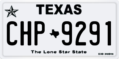TX license plate CHP9291
