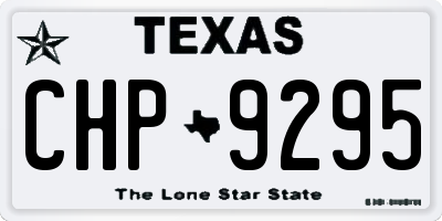 TX license plate CHP9295